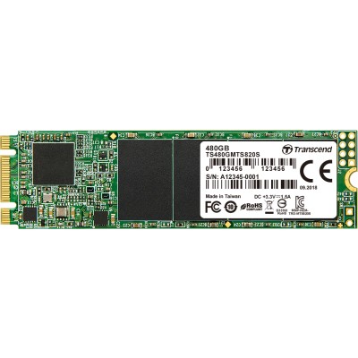 Твердотельный накопитель Transcend SSD 820S, 480GB, M.2(22x80mm), SATA3, 3D TLC, R/W 530/480MB/s, IOPs 50 000/75 000, TBW 160, DWPD 0.3 (3 года)