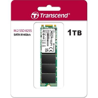 Твердотельный накопитель Transcend SSD 825S, 1000GB, M.2(22x80mm), SATA3, 3D TLC, R/W 550/500MB/s, IOPs 55 000/72 000, TBW 360, DWPD 0.3 (3 года)