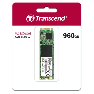 Твердотельный накопитель Transcend SSD 820S, 960GB, M.2(22x80mm), SATA3, 3D TLC, R/W 550/500MB/s, IOPs 70 000/75 000, TBW 320, DWPD 0.3 (3 года)