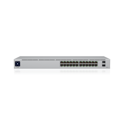 Коммутатор 24-port, Layer 2 PoE switch with a fanless cooling system.95W total PoE availability