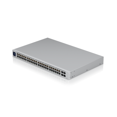 Коммутатор 48-port, Layer 2 PoE switch with a silent, fanless cooling system.195W total PoE availability