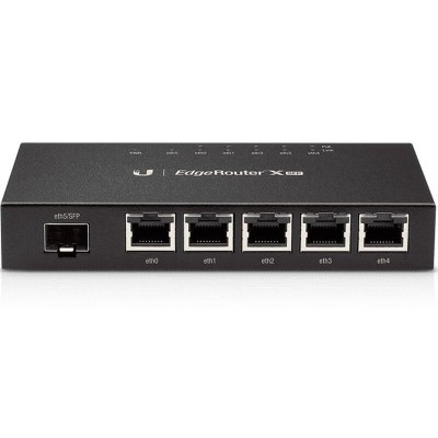 Маршрутизатор Compact but powerful router sporting (5) Gigabit RJ45 ports with passive PoE support and an SFP port