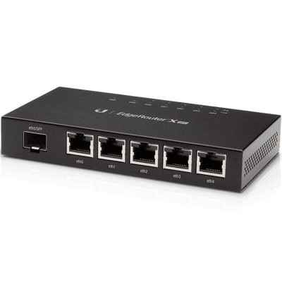 Маршрутизатор Compact but powerful router sporting (5) Gigabit RJ45 ports with passive PoE support and an SFP port