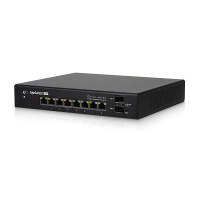 Коммутатор Gigabit switch with (8) RJ45 ports, (2) SFP ports, and a 150W power supply