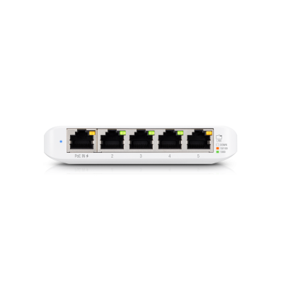 Коммутатор Compact, 5-port, Layer 2 switch that can be powered with PoE or a 5V USB-C adapter