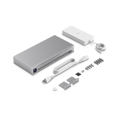 Коммутатор Networking interface, (12) GbE RJ45 ports (4) 1/2.5 GbE RJ45 ports (2) 10G SFP+ ports ; Total non-blocking throughput, 42 Gbps ; Switching capacity, 84 Gbps