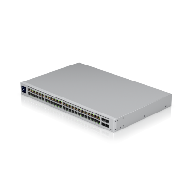 Коммутатор UniFi Switch 48 is a configurable Gigabit Layer 2 switch with 48 Gigabit Ethernet ports and 4 SFP ports