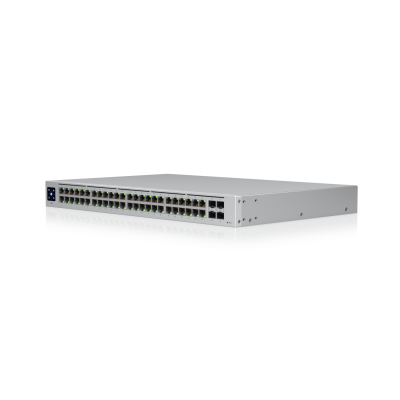 Коммутатор UniFi Switch 48 is a configurable Gigabit Layer 2 switch with 48 Gigabit Ethernet ports and 4 SFP ports