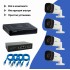 Комплект облачного видеонаблюдения IP c 4 антивандальными камерами 4мпх