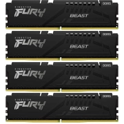 Память оперативная Kingston 64GB 6000MT/s DDR5 CL40 DIMM (Kit of 4) FURY Beast Black XMP